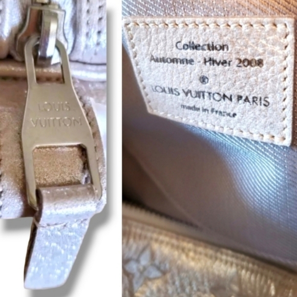 NWT Louis Vuitton 2008 Limited Edition Peach Monogram Iridescent Shimmer Satchel - Picture 7 of 10